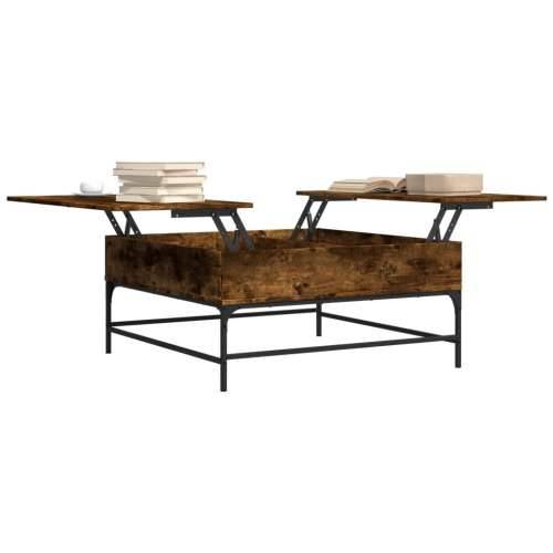 Stolić za kavu boja hrasta 95 x 95 x 45 cm od drva i metala Dimljeni hrast 1 Cijena