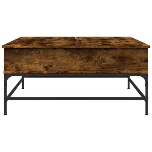 Stolić za kavu boja hrasta 95 x 95 x 45 cm od drva i metala Dimljeni hrast 1 Cijena