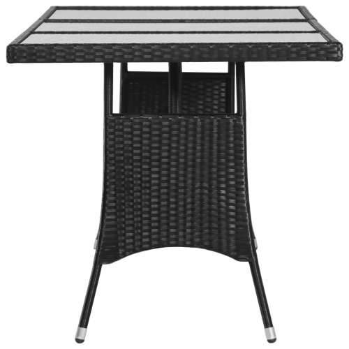 Vrtni stol crni 170 x 80 x 74 cm od poliratana - 1 stol Cijena