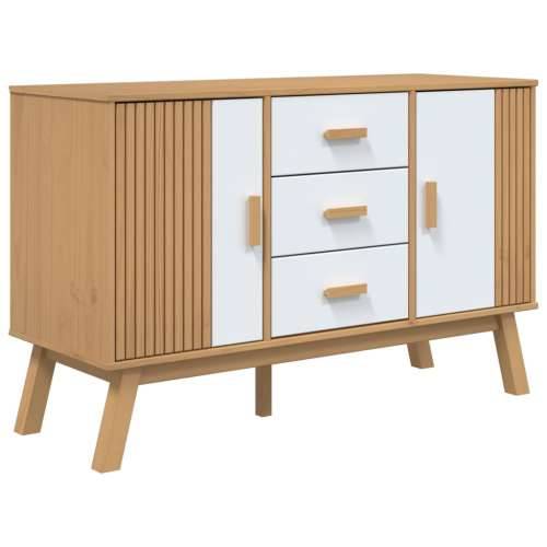 Komoda OLDEN bijelo-smeđa 114x43x73,5 cm od masivne borovine Cijena