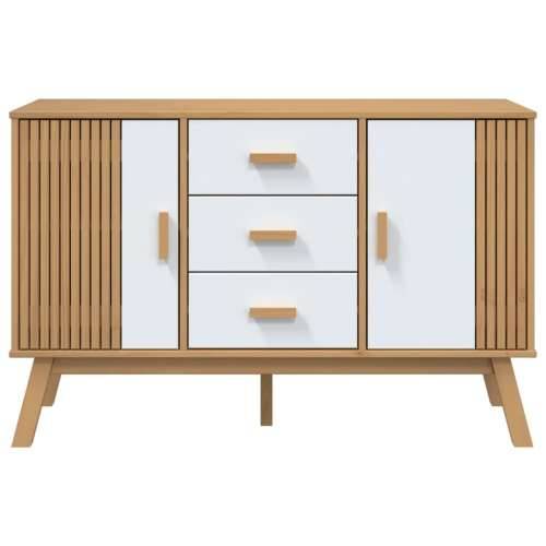 Komoda OLDEN bijelo-smeđa 114x43x73,5 cm od masivne borovine Cijena