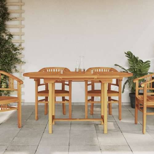 Vrtni stol na razvlačenje 110-160x80x75 cm od masivne tikovine - 160 x 80 x 75 cm 1 Ovalno Cijena