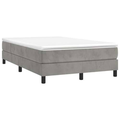 Krevet s oprugama i madracem svjetlosivi 120x190 cm baršunasti - Svjetlosiva 120 x 190 cm 25 cm Cijena