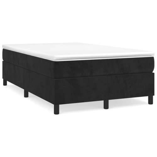 Krevet box spring s madracem crni 120 x 190 cm baršunasti - Crna 120 x 190 cm 33.5 cm Cijena