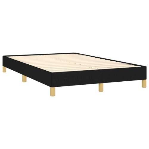 Krevet box spring s madracem LED crni 120 x 190 cm od tkanine - Crna 120 x 190 cm gumbi Cijena