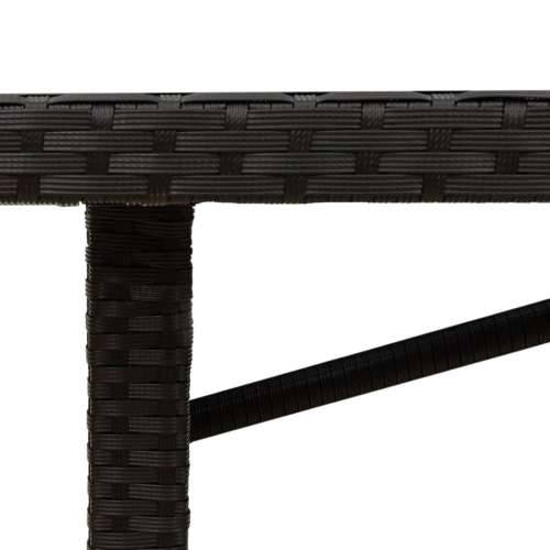 Vrtni stol s pločom od drva bagrema crni 190x80x74 cm poliratan - Crna 1 boja drva Cijena