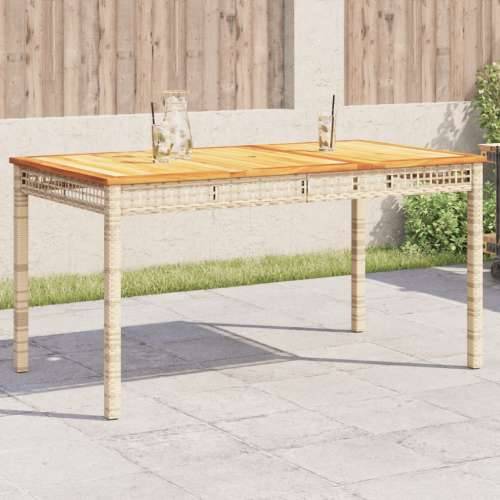 Vrtni stol bež 140 x 80 x 75 cm od poliratana i drva bagrema - Bež i smeđa 140 x 80 x 75 cm 1 Cijena