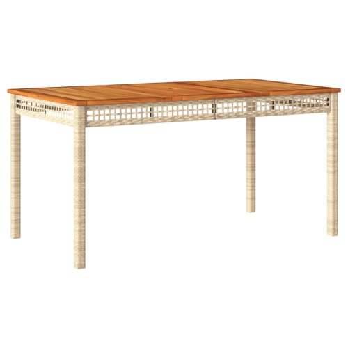 Vrtni stol bež 140 x 80 x 75 cm od poliratana i drva bagrema - Bež i smeđa 140 x 80 x 75 cm 1 Cijena