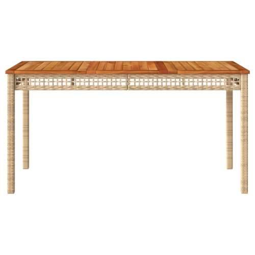 Vrtni stol bež 140 x 80 x 75 cm od poliratana i drva bagrema - Bež i smeđa 140 x 80 x 75 cm 1 Cijena