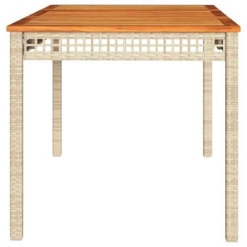 Vrtni stol bež 140 x 80 x 75 cm od poliratana i drva bagrema - Bež i smeđa 140 x 80 x 75 cm 1 Cijena