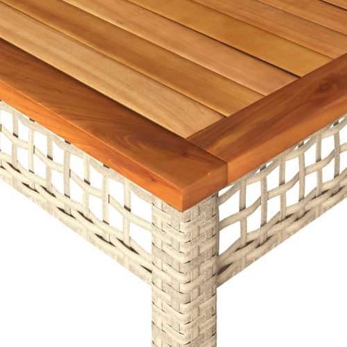 Vrtni stol bež 140 x 80 x 75 cm od poliratana i drva bagrema - Bež i smeđa 140 x 80 x 75 cm 1 Cijena