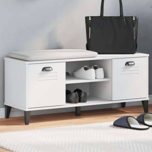 Klupa za cipele VIKEN bijela 106 x 35 x 45 cm konstruirano drvo - Bijela 1 Cijena