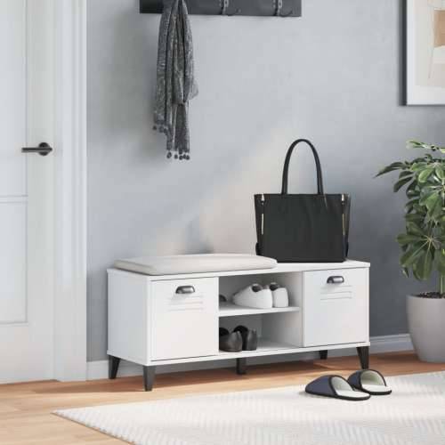 Klupa za cipele VIKEN bijela 106 x 35 x 45 cm konstruirano drvo - Bijela 1 Cijena