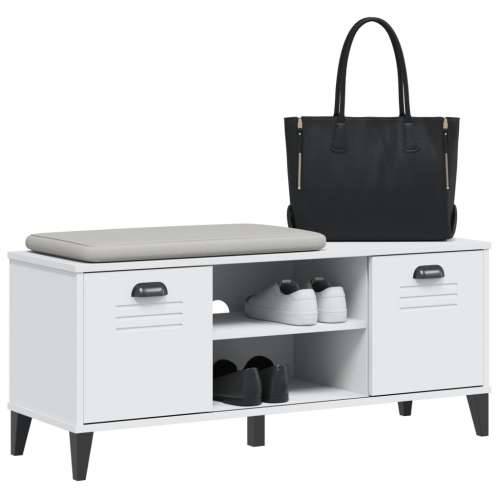 Klupa za cipele VIKEN bijela 106 x 35 x 45 cm konstruirano drvo - Bijela 1 Cijena