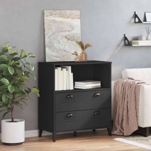 Regal za knjige VIKEN crni 80 x 40 x 90 cm konstruirano drvo - Crna 1 Cijena