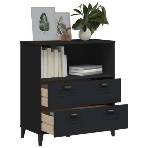 Regal za knjige VIKEN crni 80 x 40 x 90 cm konstruirano drvo - Crna 1 Cijena