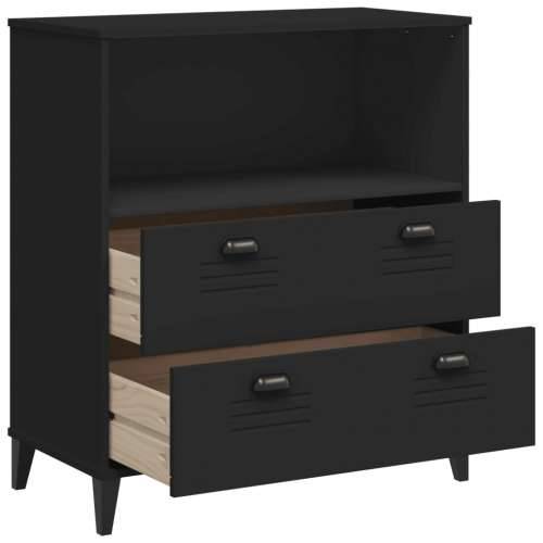 Regal za knjige VIKEN crni 80 x 40 x 90 cm konstruirano drvo - Crna 1 Cijena