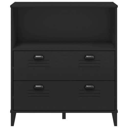 Regal za knjige VIKEN crni 80 x 40 x 90 cm konstruirano drvo - Crna 1 Cijena