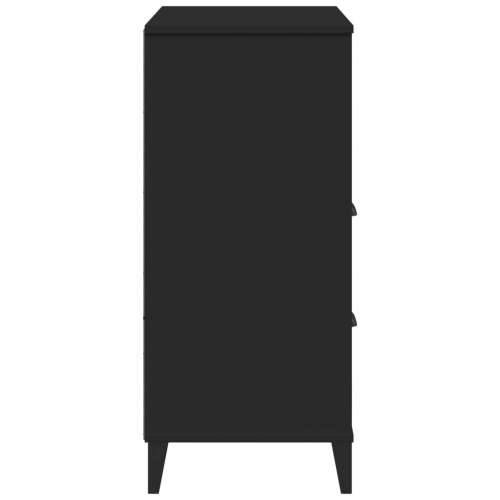 Regal za knjige VIKEN crni 80 x 40 x 90 cm konstruirano drvo - Crna 1 Cijena