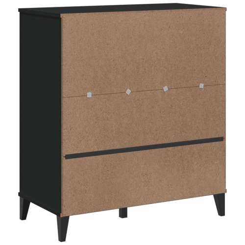 Regal za knjige VIKEN crni 80 x 40 x 90 cm konstruirano drvo - Crna 1 Cijena