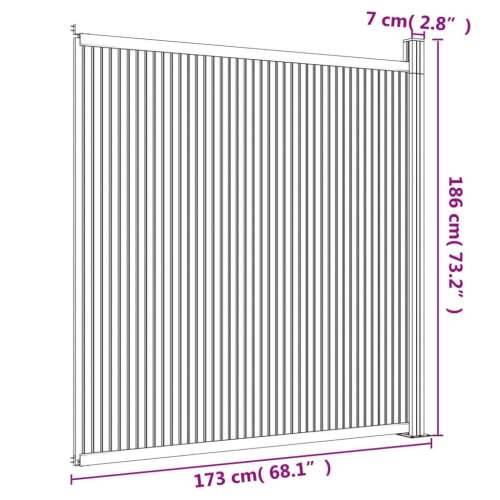 Panel za ogradu WPC sivi 173 x 186 cm - Siva 173 x 186 cm 1 Cijena
