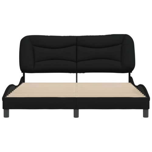 Okvir za krevet bez madraca crni 160x200 cm od tkanine - Crna 160 x 200 cm Cijena