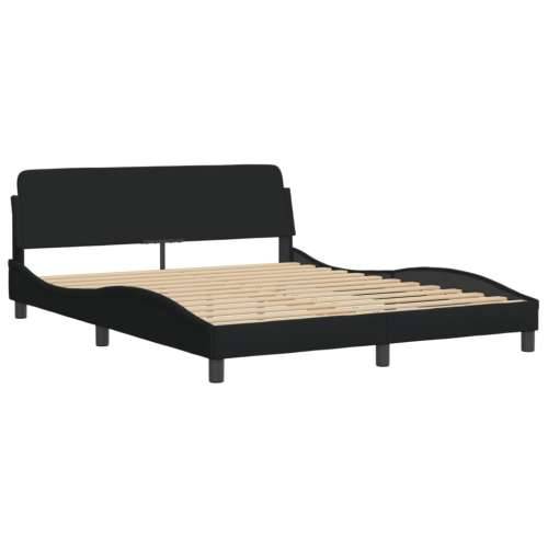 Okvir za krevet bez madraca crni 160x200 cm od tkanine - Crna 160 x 200 cm Cijena