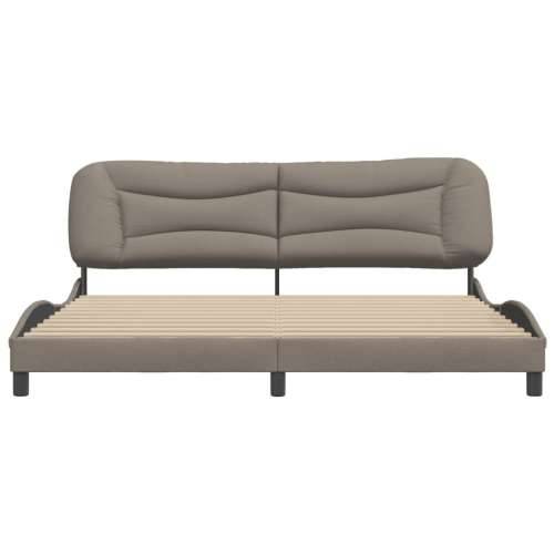 Okvir za krevet bez madraca smeđesivi 200x200 cm od tkanine - Sivo-smeđa 200 x 200 cm Cijena