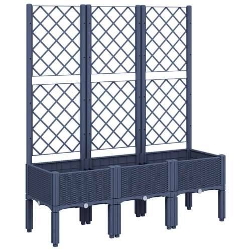 Vrtna sadilica s rešetkom plava siva 120 x 40 x 142 cm PP - Plavo-siva 120 x 40 x 142 cm 1 Cijena