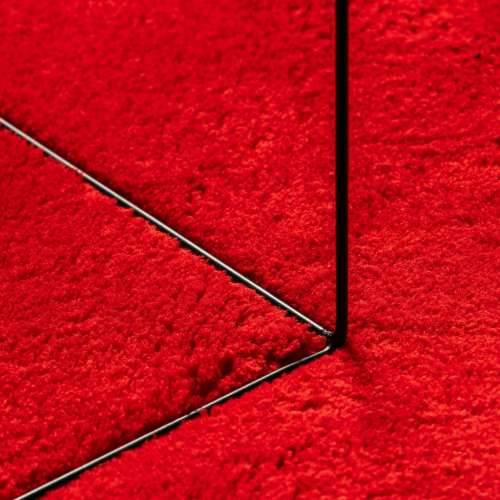 Tepih HUARTE kratkih vlakana mekani i perivi crveni 200x200 cm - Crvena 200 x 200 cm Cijena