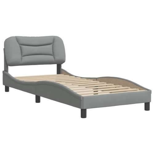 Okvir za krevet bez madraca svjetlosivi 90x190 cm od tkanine - Svjetlosiva 90 x 190 cm Cijena