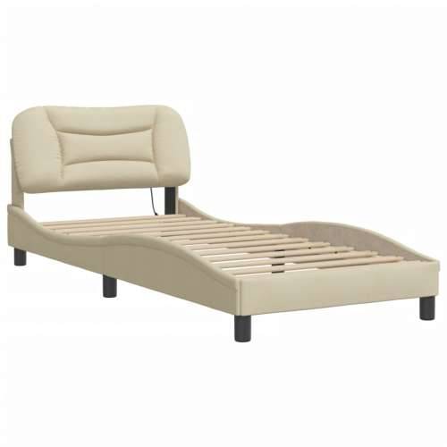 Okvir za krevet bez madraca krem 90x200cm od tkanine - Krema 90 x 200 cm Cijena