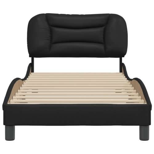 Okvir za krevet s uzglavljem crni 80 x 200 cm od umjetne kože - Crna 80 x 200 cm Cijena
