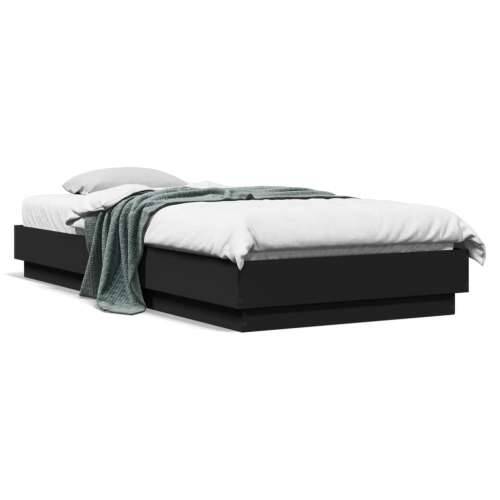 Okvir za krevet crni 90x200 cm konstruirano drvo - Crna 90 x 200 cm Cijena