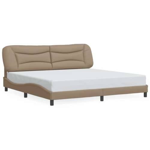 Okvir kreveta LED boja cappuccina 200 x 200 cm umjetna koža - Boja cappuccina 200 x 200 cm Cijena