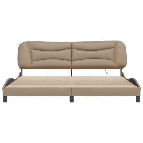 Okvir kreveta LED boja cappuccina 200 x 200 cm umjetna koža - Boja cappuccina 200 x 200 cm Cijena