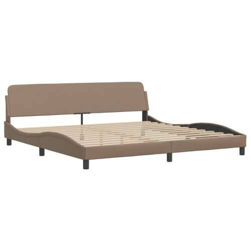 Okvir kreveta LED boja cappuccina 200 x 200 cm umjetna koža - Boja cappuccina 200 x 200 cm Cijena