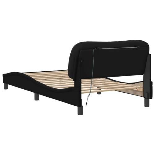 Okvir za krevet bez madraca crni 100x200 cm od tkanine - Crna 100 x 200 cm Cijena