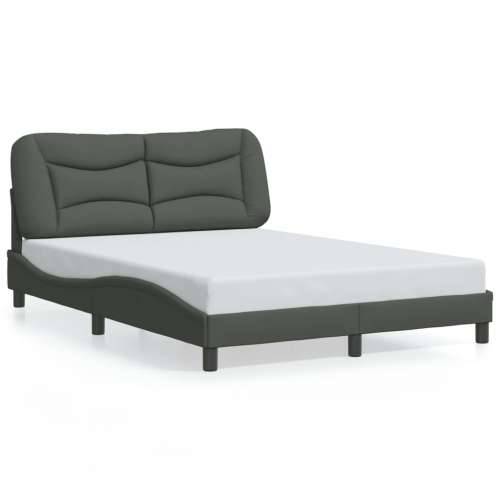 Okvir za krevet bez madraca tamnosivi 140 x 190 cm od tkanine - Tamno siva 140 x 190 cm Cijena