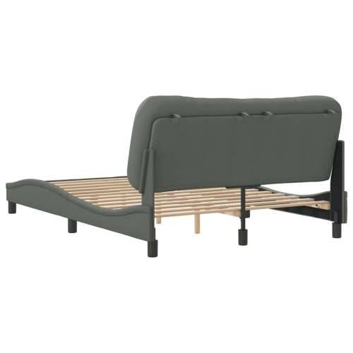 Okvir za krevet bez madraca tamnosivi 140 x 190 cm od tkanine - Tamno siva 140 x 190 cm Cijena