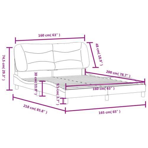 Okvir za krevet bez madraca plavi 160x200 cm od tkanine - Plava 160 x 200 cm Cijena