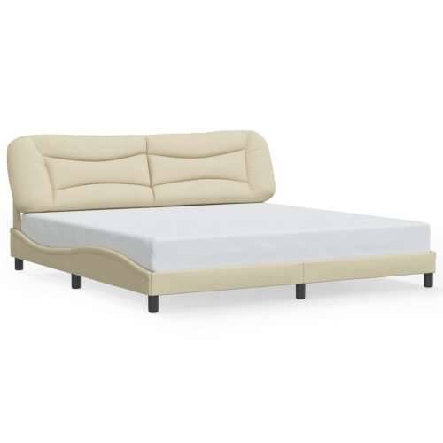 Okvir za krevet bez madraca krem 200x200 cm od tkanine - Krema 200 x 200 cm Cijena
