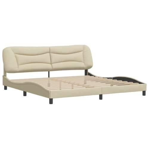 Okvir za krevet bez madraca krem 200x200 cm od tkanine - Krema 200 x 200 cm Cijena