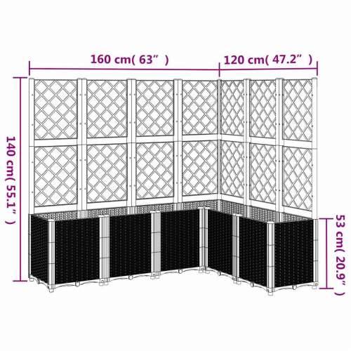 Vrtna sadilica s rešetkom plava siva 160 x 120 x 140 cm PP - Plavo-siva 160 x 120 x 140 cm 1 Cijena