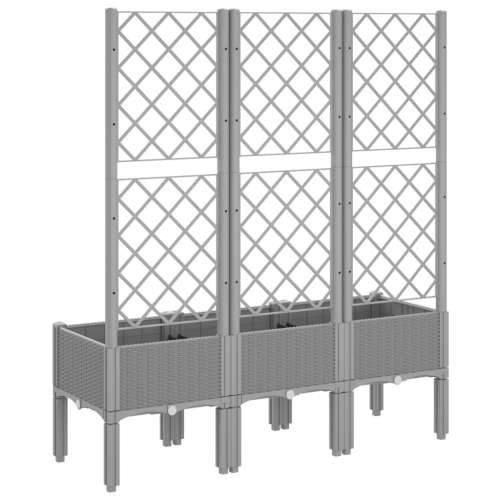 Vrtna sadilica s rešetkom svjetlosiva 120 x 40 x 142 cm PP - Svjetlosiva 120 x 40 x 142 cm 1 Cijena