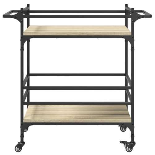 Kuhinjska kolica boja hrasta 82x40x78,5 cm konstruirano drvo - sonoma hrast Cijena