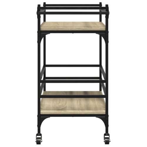 Kuhinjska kolica boja hrasta 82x40x78,5 cm konstruirano drvo - sonoma hrast Cijena