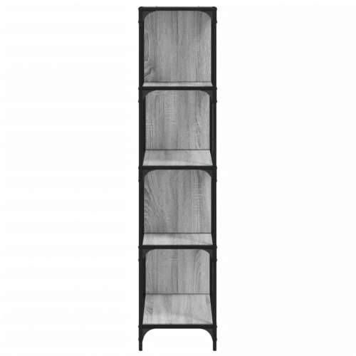 Regal za knjige s 4 razine boja hrasta 139x33,5x149 cm drveni - Sivi hrast sonoma 1 Cijena