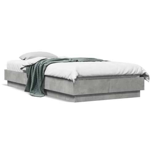 Okvir kreveta boja betona 90x200 cm od konstruiranog drva Beton siva 90 x 200 cm Cijena