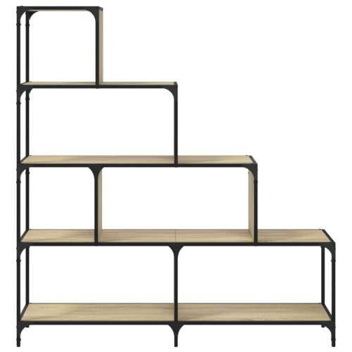Regal za knjige s 4 razine boja hrasta 139x33,5x149 cm drveni - sonoma hrast 1 Cijena